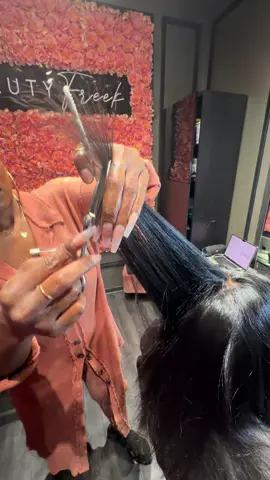 Her first professional trim EVER!! Yes I could have cut more off but she’s still in high school and doesn’t want to lose much length.. 😆the goal is to trim her slowly over the next few months! Yes I know  I only do short hair and this is the LONGEST length I will do 🫣☺️  🗣️🗣️Want to be a haircut /color class model in LOS ANGELES?  Send an email with pics of your hair to thebeautyfreekproductions@yahoo.com Subject line : class model!  ✂️✂️New clients click the link in my bio to book!  #fy #fyp #makeover #hair #haircut #hairtutorial #bob #trim #BlackTikTok 