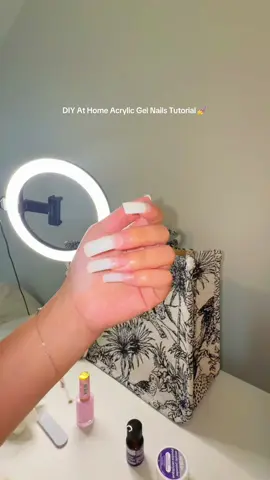 DIY Acrylic Nails at Home! 🩷✨ #acrylicnails #acrylicnailtutorial #nailtutorial #nailtutorialsforbeginners #nailinspo 