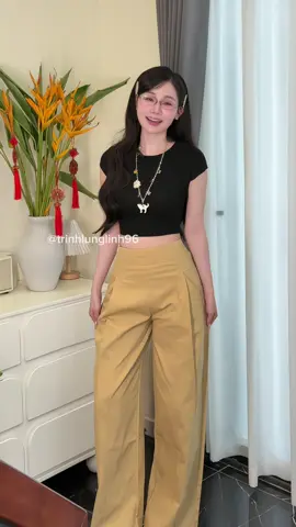 Quần này chất vải thích lại tôn dáng nhờ #viral #trinhlunglinh96 