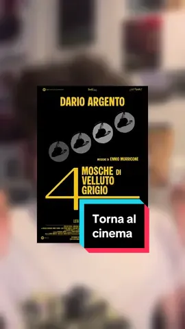 Torna al cinema uno dei più bei film diretti da Dario Argento, del 1971, nel cui cast compare anche Bud Spencer e la cui colonna sonora è stata firmata da Ennio Morricone. Mi sto riferendo a 4 mosche di velluto grigio, distribuito da @cgtv_it e @Cat People Distribuzione, nella sua versione restaurata in 4K. Qualcuno di voi lo ha già visto? O ne approfitterà per andare a (ri)vederlo? #CinemaTok #film #davedere #thriller #giallo 