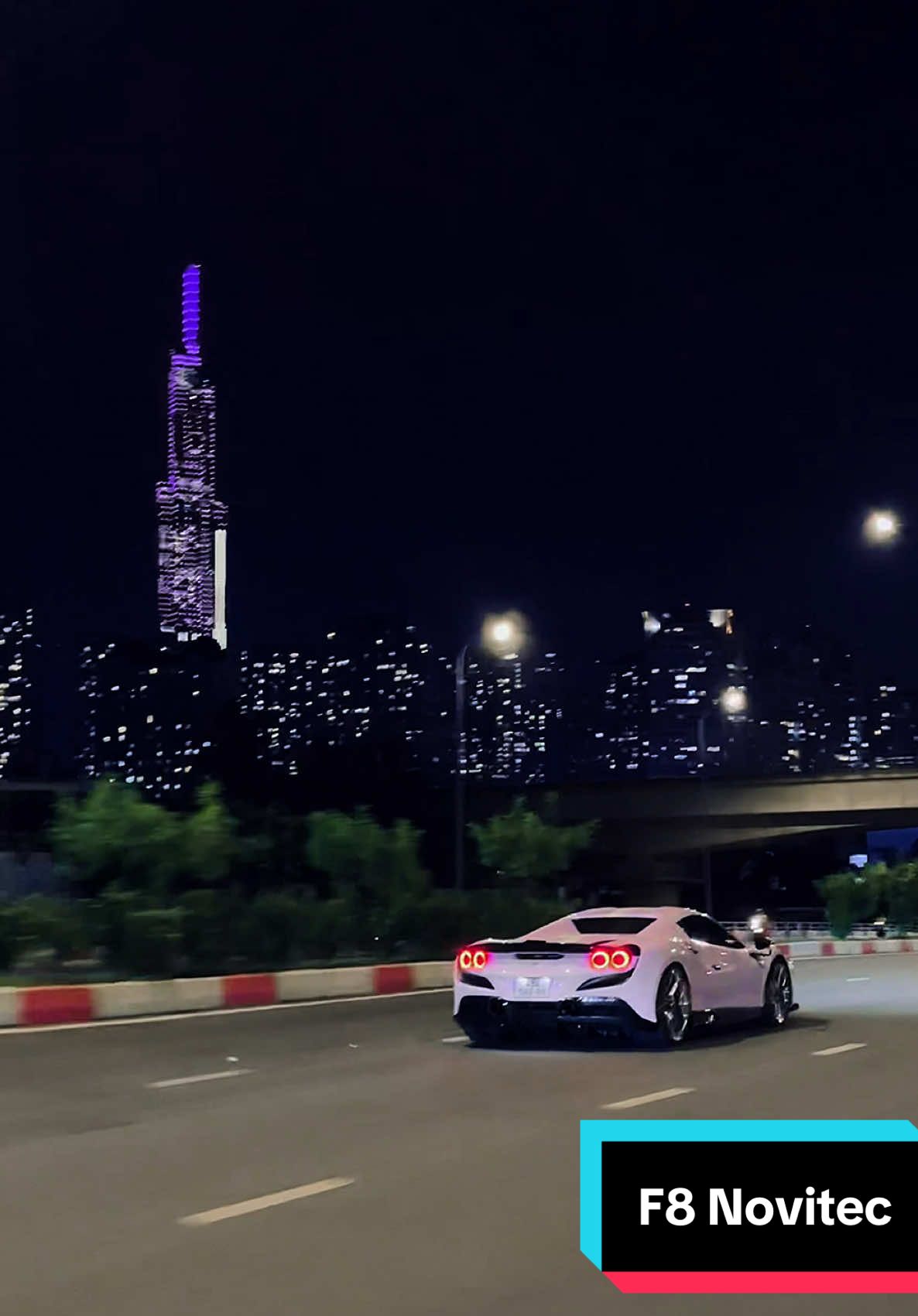 Ferrari F8 Novitec 🌃 Vẻ đẹp thành phố về đêm huyền ảo cùng siêu phẩm của những giấc mơ✨ #ferrari #f8 #novitec #supercar #cars #carsoftiktok #carslover #top #dream #fyp #viral #trending #xuhuong #vietnam #foryou 