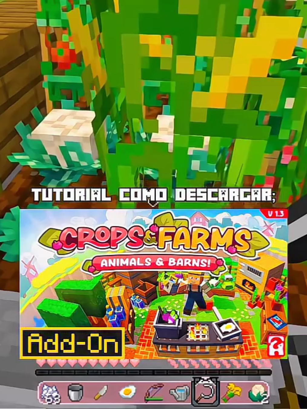 Respuesta a @lxve_sxsa Tutorial– como Descargar Crops And Farms 1.3🍳⊹ #Minecraft #minecraftbedrock #modsdeminecraft #addon #texture #KPop #bts #coquette #capybara #hellokitty #fyp #parati #minecrafttutorial #kuromi #minecraftbuilding #cute #farm #farming #granja 