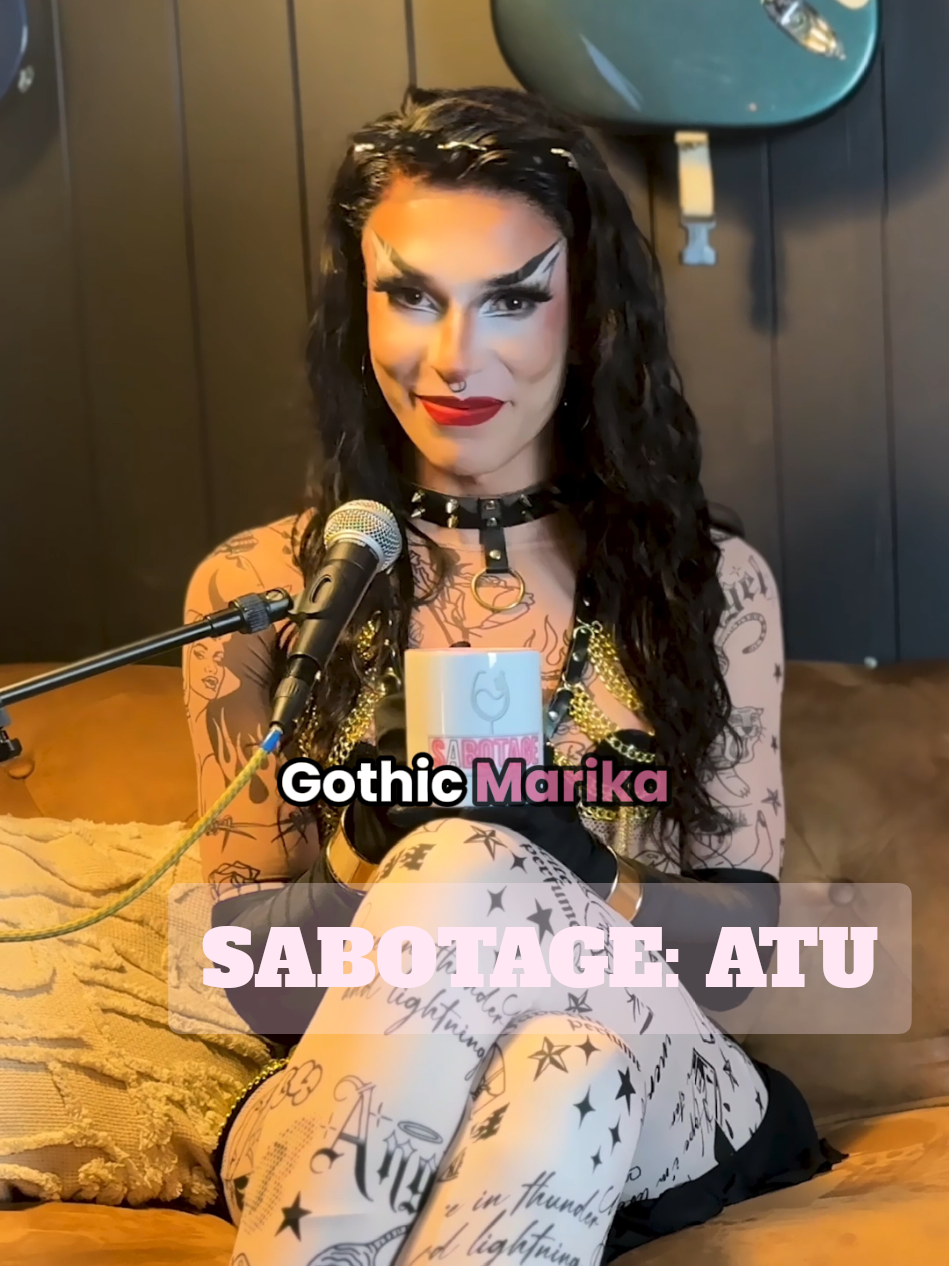 Come watch the third episode of YouTube exclusive series 'Sabotage: All Tucked Up'. OUT NOW! 🖤 . #sabotage #thesabotagepodcast #podcastclips #sabotageatu #alltuckedup #sabotagealltuckedup  #dragqueen 