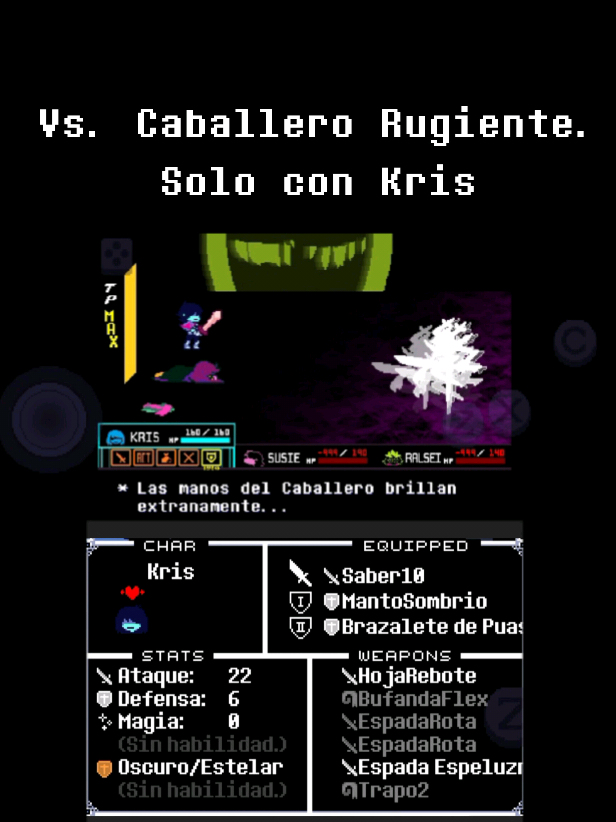 Vs. Caballero Rugiente. Solo Kris. #Deltarune #Deltsrune #deltarunetomorrow #deltrunechapter3 #Dektarune #Deltarune3 #deltarunecap3 #deltarunecap3final #deltaruneknigth #deltaruneroaringknight #knigth #roaringknigth #deltarunesolokris #RALSEI #susie #kris #caballerodeltarune #caballerorugiente #caballerorugiente #caballerorugientedeltsrune #contraelcaballero #caballerosolokris #caballeroconshadowmantel #caballerorugientefullcombate #krisvscaballlero #krisvsroaringkniht #Sandrox @Sandrox_11yt #peleadelcaballeroconcomida #deltsrune #deltarunetiktok #deltarune1vs1 #deltsrunekris #deltsruneroaringknigth #masorwuisko #masorquismo 