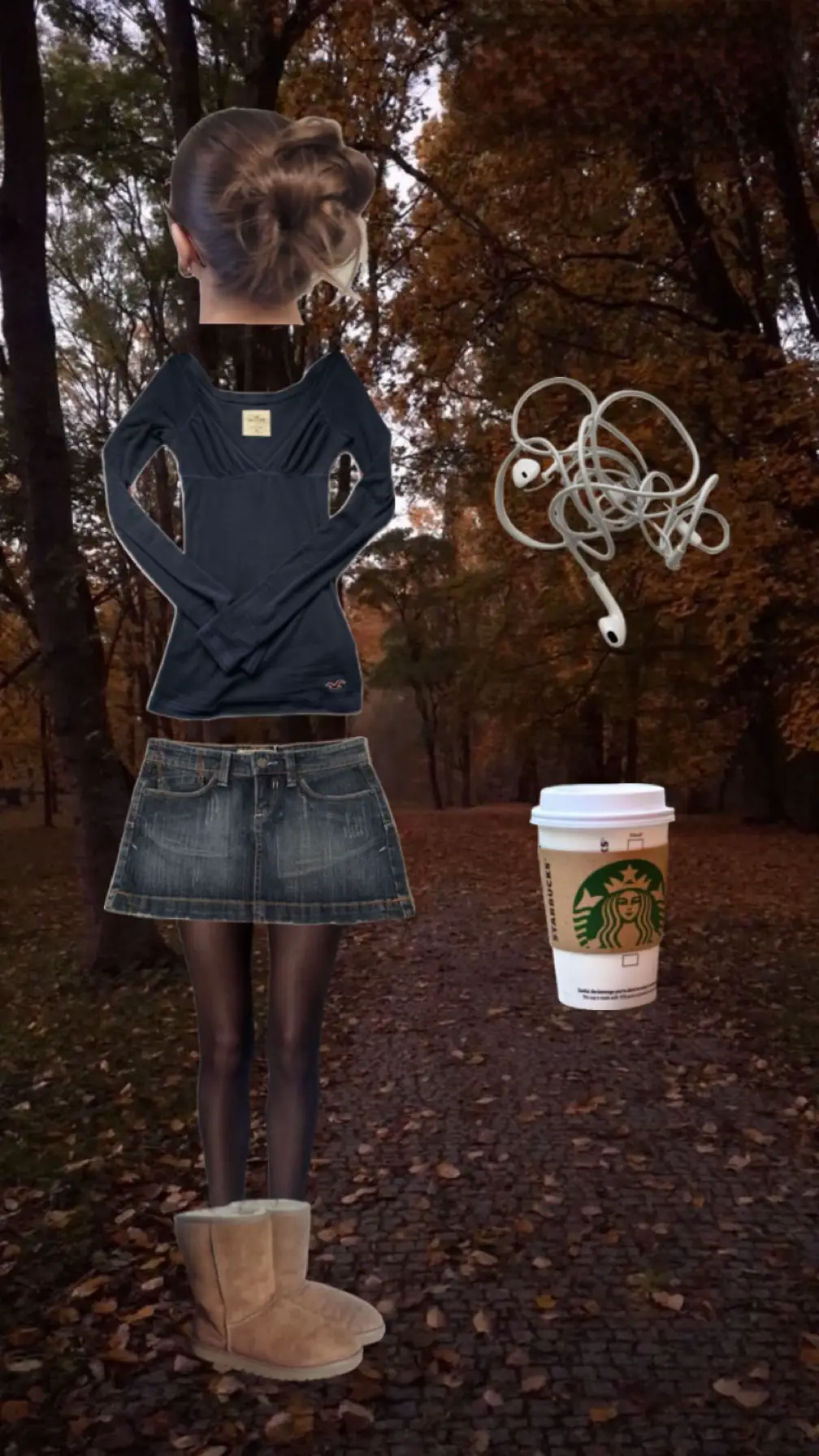 #autumnvibes #fallfits #outfitinspo #hollister #2000s #autumn #fall #halloween #viral #fyp  air why I used the same hair twice I didn’t realise sorry!!