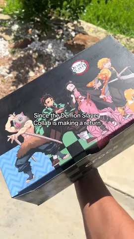 Ngl the box is nicer than the shoes in my opinion😅 @croc #demonslayer #crocs #nezuko #inosuke 