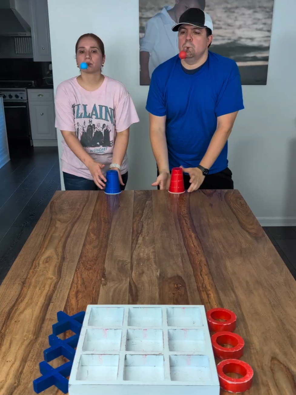 Don't Drop the Ping Pong Ball + Flip Cup ❌⭕! #games #familychallenge #newengland 