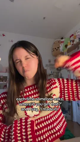 Us crocheters stand on BUSINESS 🍎🧶 #crochetersoftiktok #crochettok #crochetbusiness #crochetsweater 