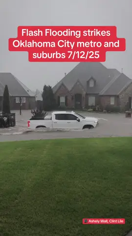 Torrential downpours left cars stranded or washed off the road. #fyp #meteorologist #meteorology #okwx #oklahoma #okc #severeweather #severe #flood #flashflood 
