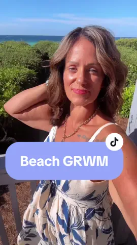 Beach GRWM #hair #makeup #beach #grwm #vacation #travel #florida #grwmroutine #fashion #travelvlog #fyp 