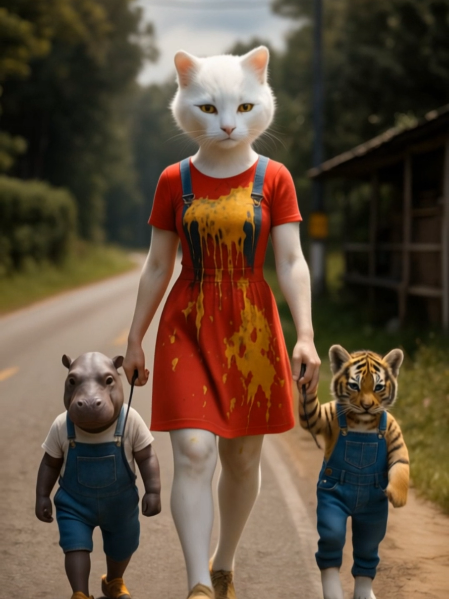 An unstoppable pregnant cat #pregnant #cat #unstoppable #gourmet #animation 