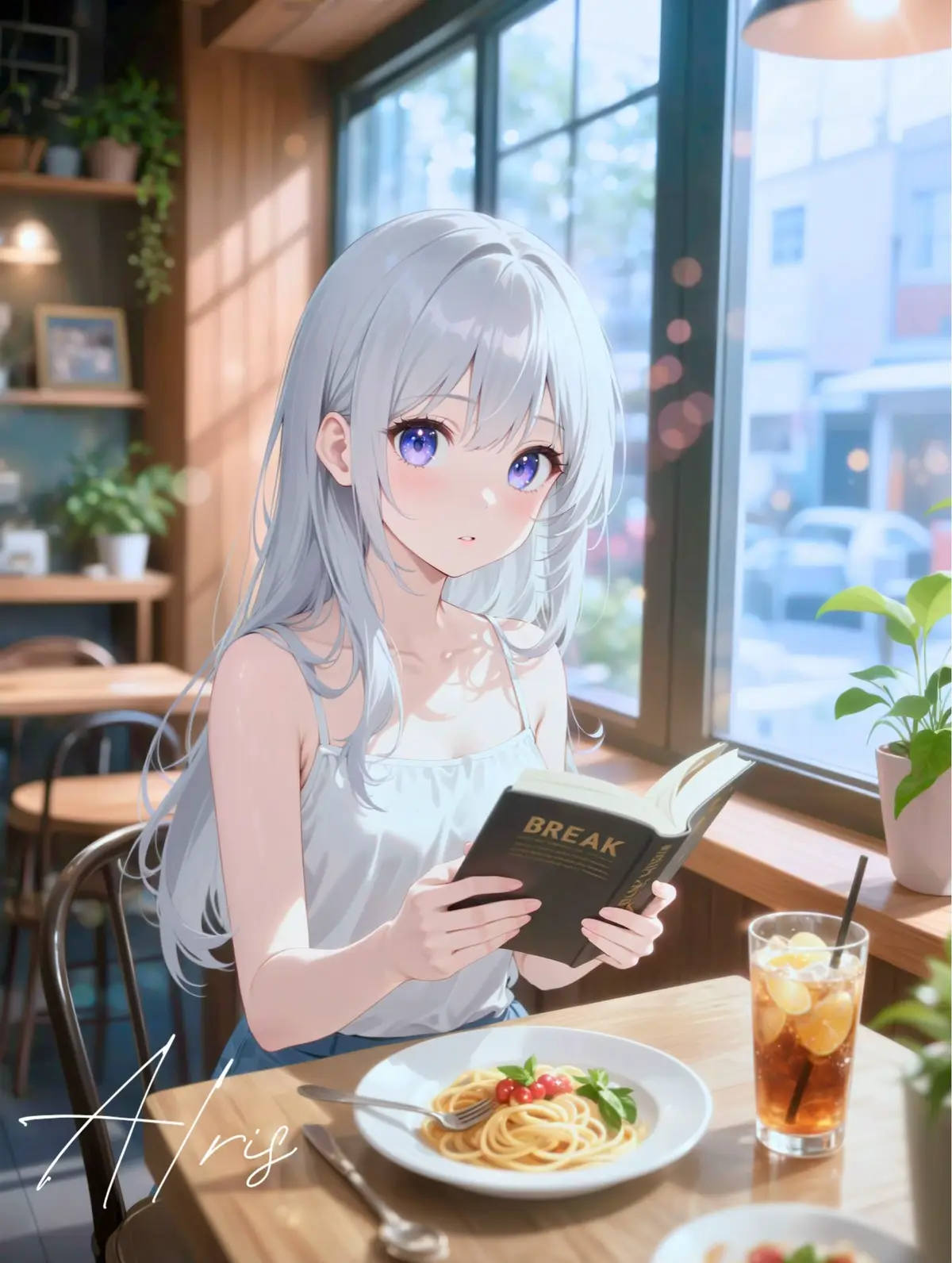 ☕️ 日曜日の朝、いつもより少しだけ早起きして 平日は時間に追われてばかりだけど、 今日はゆっくりとブランチを楽しもう。 お気に入りの本と、パスタ&アイスコーヒー 窓から差し込む朝の光が心地よくて、 今日という一日がゆっくり始まっていく。 日曜日の朝って、 なんでこんなに特別なんだろう✨ みなさんの日曜モーニングルーティンは？ ── AI × Nostalgic × 透明感。 ┈┈┈┈┈┈┈┈┈┈┈┈┈┈┈┈┈┈┈┈ ※イラストはAIで生成したものです。 🎨 𝘎𝘦𝘯 𝘣𝘺 𝘈𝘐 /  𝘍𝘳𝘰𝘮 𝘑𝘗𝘕🇯🇵  🚨無断使用・転載利用禁止 ━━━━━━━━━━━━━━━━━━ ⚠️𝗡𝗼⚠️ ↓↓ 𝗨𝗻𝗮𝘂𝘁𝗵𝗼𝗿𝗶𝘇𝗲𝗱 𝗨𝘀𝗲| 𝗥𝗲𝗽𝗿𝗼𝗱𝘂𝗰𝘁𝗶𝗼𝗻| 𝗦𝗰𝗿𝗲𝗲𝗻𝘀𝗵𝗼𝘁🚫 ┈┈┈┈┈┈┈┈┈┈┈┈┈┈┈┈┈┈┈┈ ⟡ DMs may not be checked regularly.    For serious inquiries only.  ━━━━━━━━━━━━━━━━━━━ #aiイラスト #カフェ  #ブランチ  エモい#朝時間の朝サンデーモーニング  モーニングカフェ 朝活 読書モーニング 週末の過ごし方 朝時間 ゆっくり時間 クリームパスタ 朝からパスタ 贅沢な朝 日曜日 休日 朝の光 穏やかな時間 