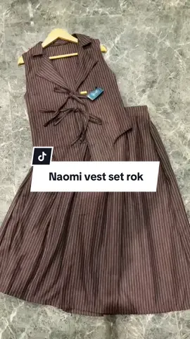 Naomi vest set rok#fyp #trending #OOTD #inspirasioutfit #dailyoutfits #vidioviral 