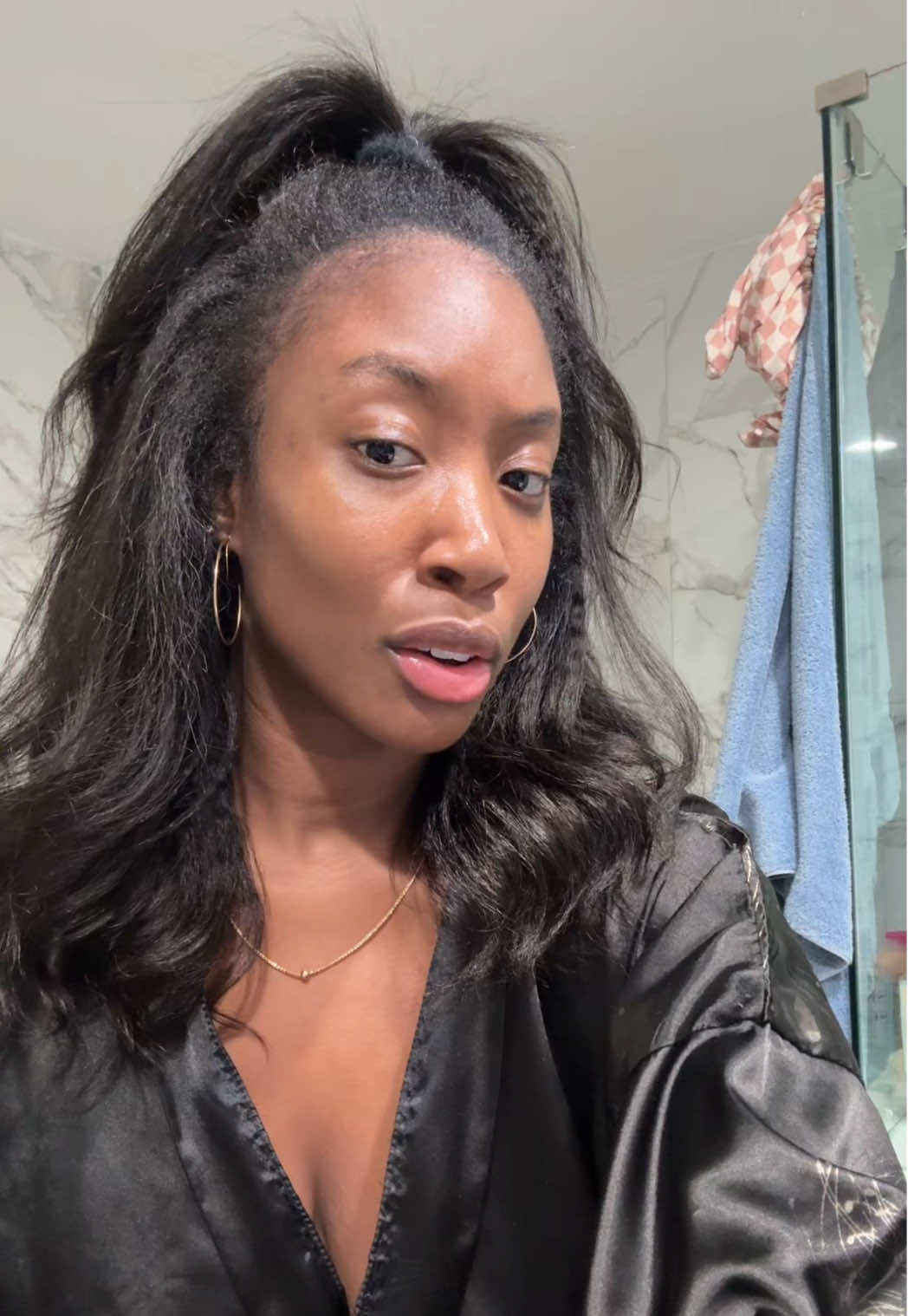 I lightly flat ironed it and curled the ends. Since this is my first ever half wig I’ll rate it an 8/10. ##halfwig