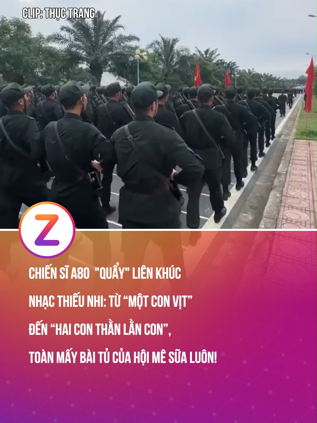 Các chiến sĩ hát toàn 'bài hit' thế này, khối mê sữa thành khối mê tít luôn #fyp #znews #zvideo #trenđing #tiktoknews #quandoinhandanvietnam #a80