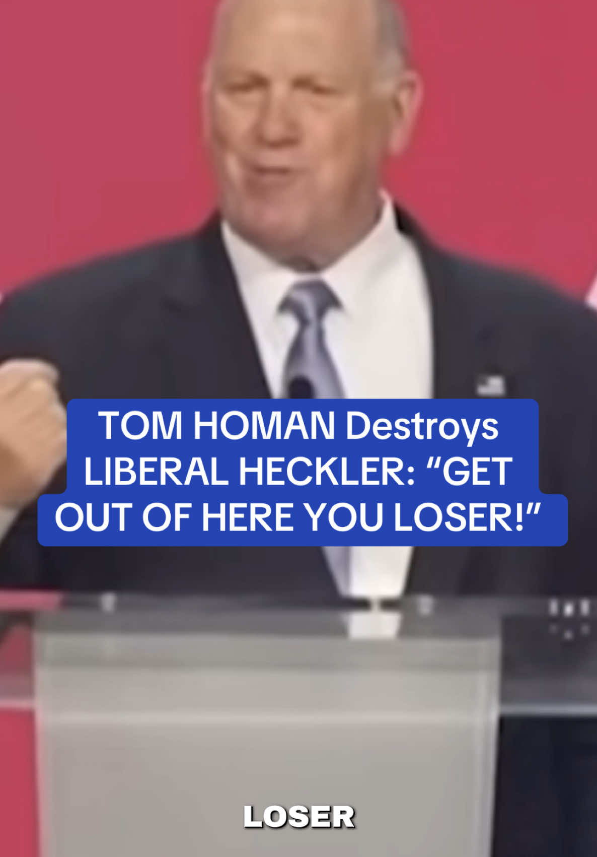 Tom Homan isn’t playing games. A liberal heckler tried to shout him down — 👊 He shut it down in 2 seconds flat: “GET OUT OF HERE, YOU LOSER!” This is how you handle leftist nonsense. Real border leadership. No apologies. 📕 FREE eBook — “10 Lies the Media Told in 2024” 👉 Link in bio 🛒 Shop Patriot Picks: https://www.amazon.com/shop/politicsparty/list/2MJW4QS4SYCUB #tomhoman #trump #trump2024🇺🇸 #trumpsupporters #trumpvance #maga #republican #ice #border #mexican #ConservativeTok #politics #BorderCrisis #biden #biden2024💙 #kamala #democrat #woke #woketok #fyp #fypシ #fypシ゚viral #fypage #fyppppppppppppppppppppppp #fypp #fypツ #fypシ゚ #fyppp #fypdongggggggg 