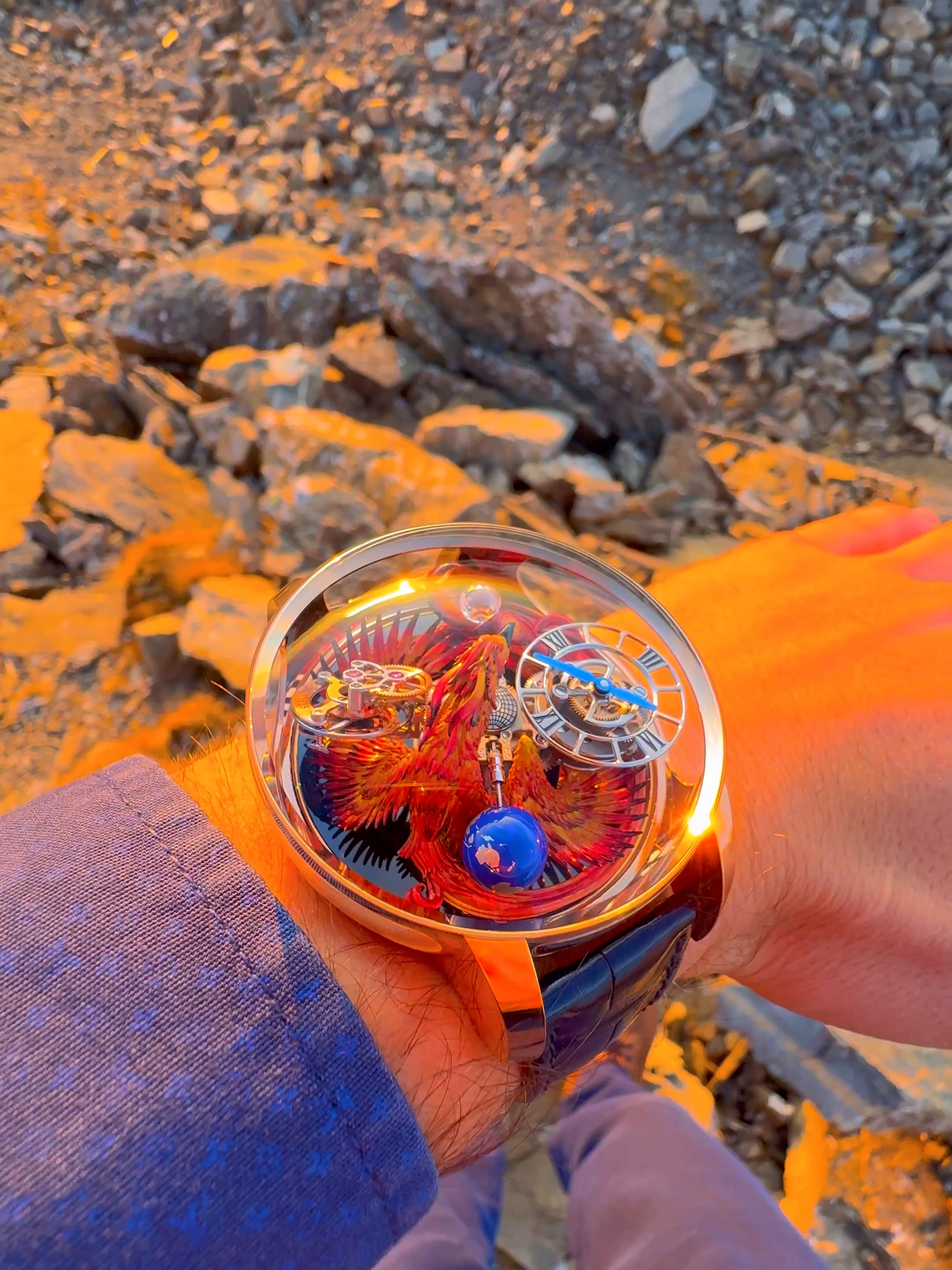 Rising from fire, fueled by craftsmanship. The Astronomia Phoenix is reborn in every rotation. #JacobAndCo #inspiredbytheimpossible