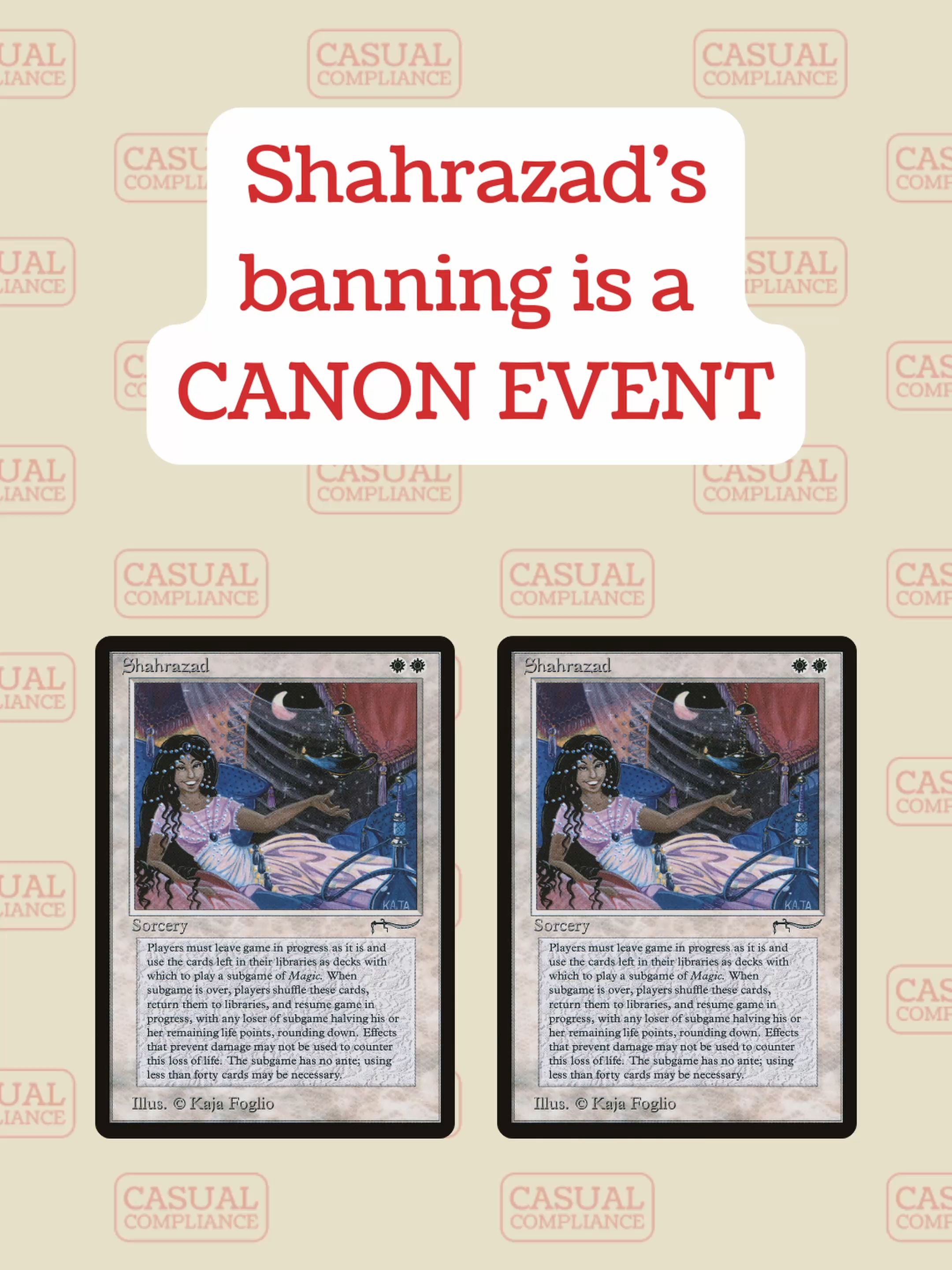 Shahrazad's banning is the worst thing that has even happened in September #mtgcommander #mtg #edh