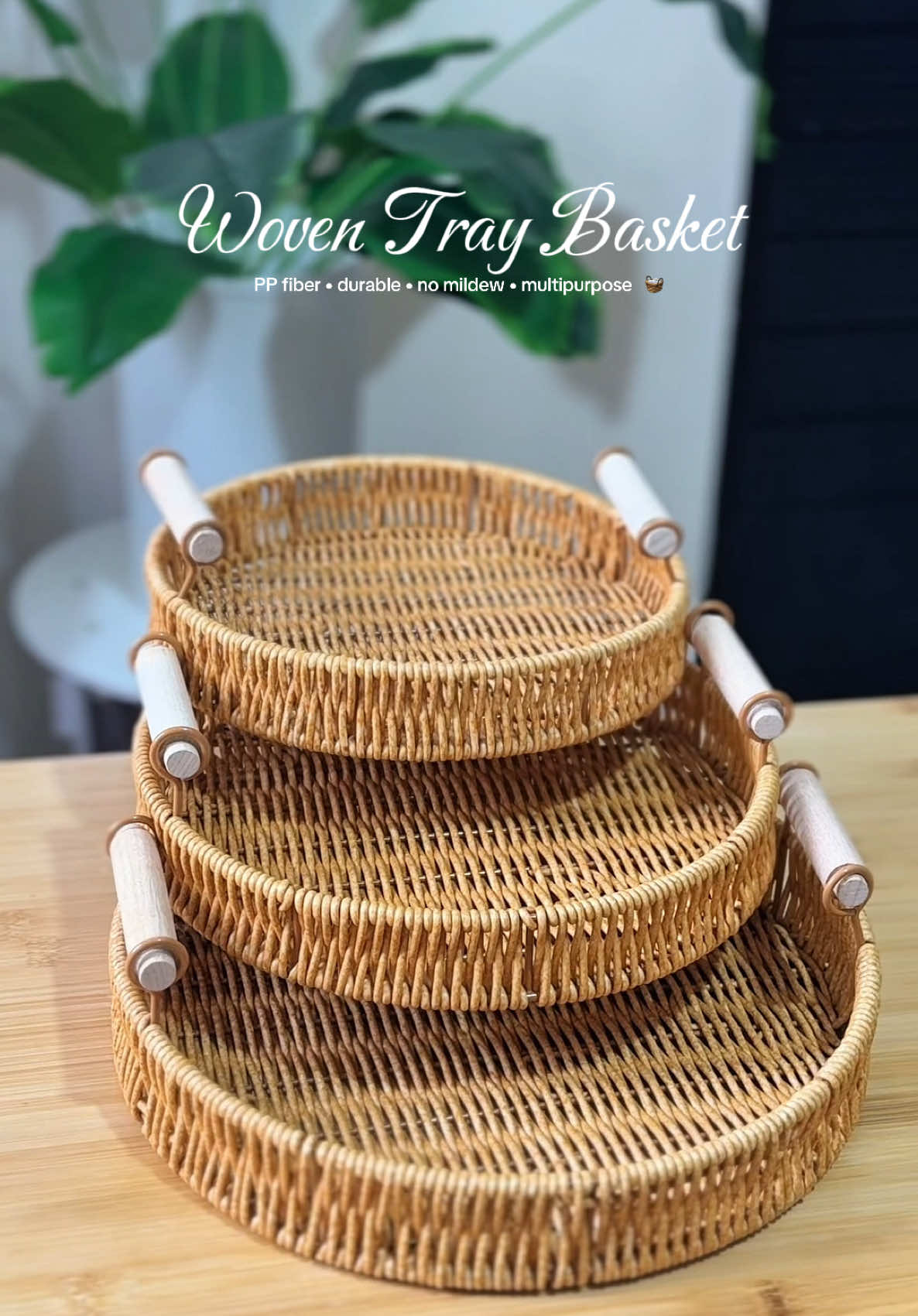 parang ang gandang gamitin nito tuwing may picnic 🧺 #woventray #wovenbasket #wovenrattanbasket #picnicbasket 
