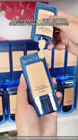 🔥 🔥 Makeup cuma 5 menit? Bisa.  Cakep Seharian? 🤔 BISA BANGET!!🤪💗 pake Daily Filter Perfect Skin Tint anti ribet² club 🎀 Cuss check out di TikTok Live sekarang!👀 #skintific #skintint #coverage #fullcoverage #ringan #squalane #skintificskintint #newlaunch