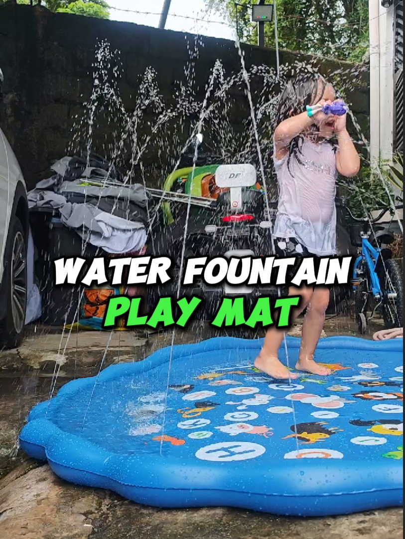 INSTANT FOUNTAIN WATER MAT PLAYPEN FOR KIDS #fountain #kidstoys #watermay #playpen #swimming #smallspace #toys #kids