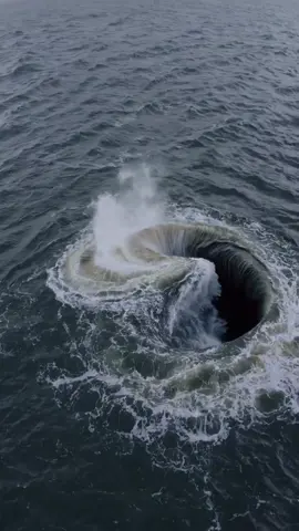 ocean sinkhole captured on camera #ocean #river #sea #sinkhole #water #flood #aigenerated #fyp 