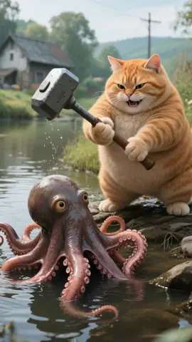 #Cartoon #fatorangecat #cutecat 