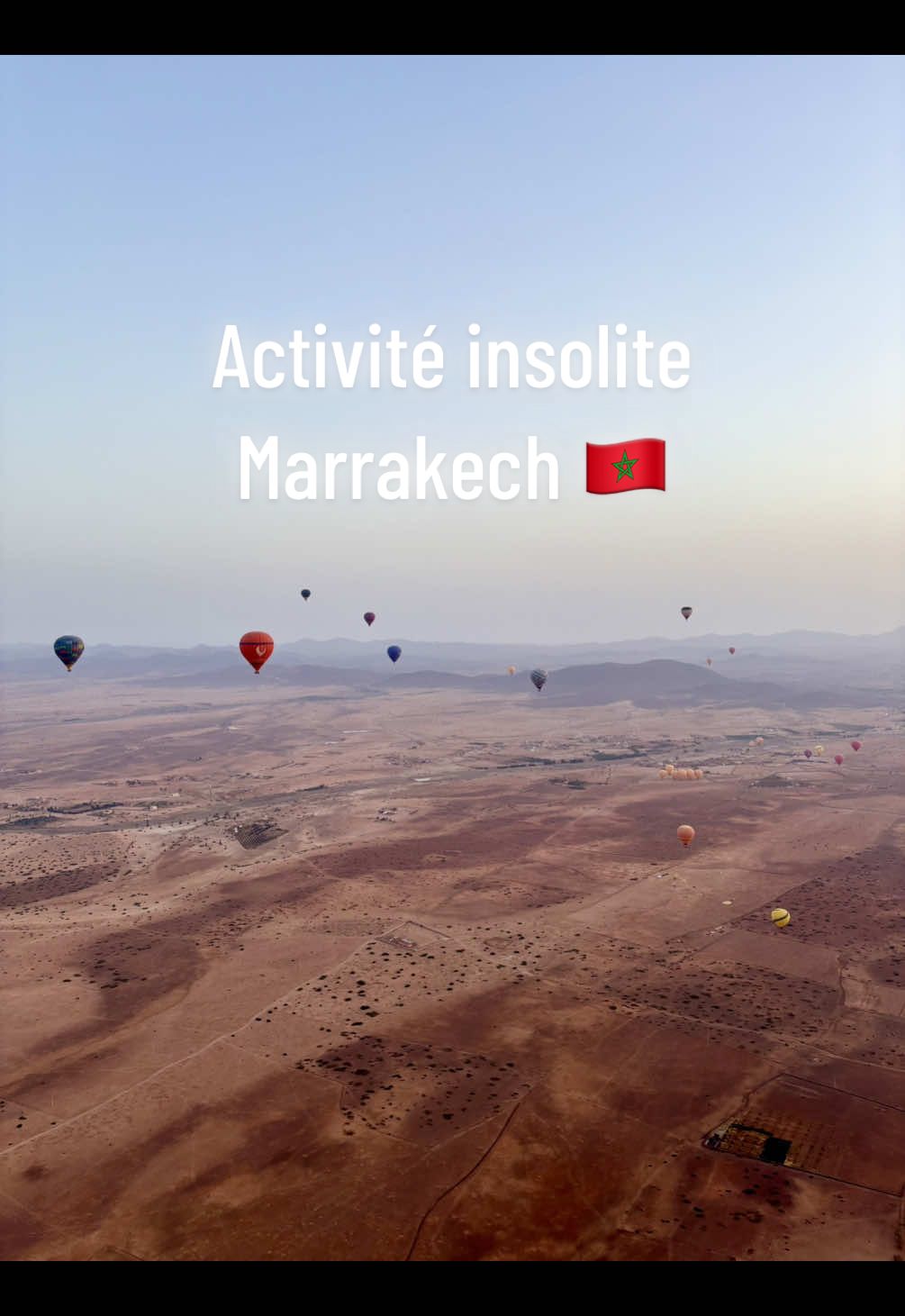 Activité insolite à Marrakech : un vol en mongolfiere au lever du soleil avec vue sur l’Atlas. Petit déjeuner compris  #marrakech #marrakechactivities #activityideas #mongolfiere #landscape #atlas #ideecadeau #giftideas #activity #sensation 