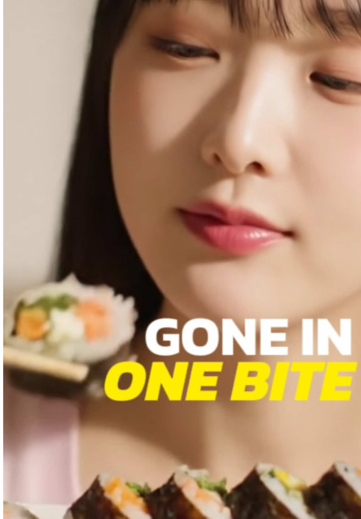 one whole kimbap… no bite, no pause  #korean #mukbang #ai #kimbap #koreanfood #koreanmukbang #trend #fyp 