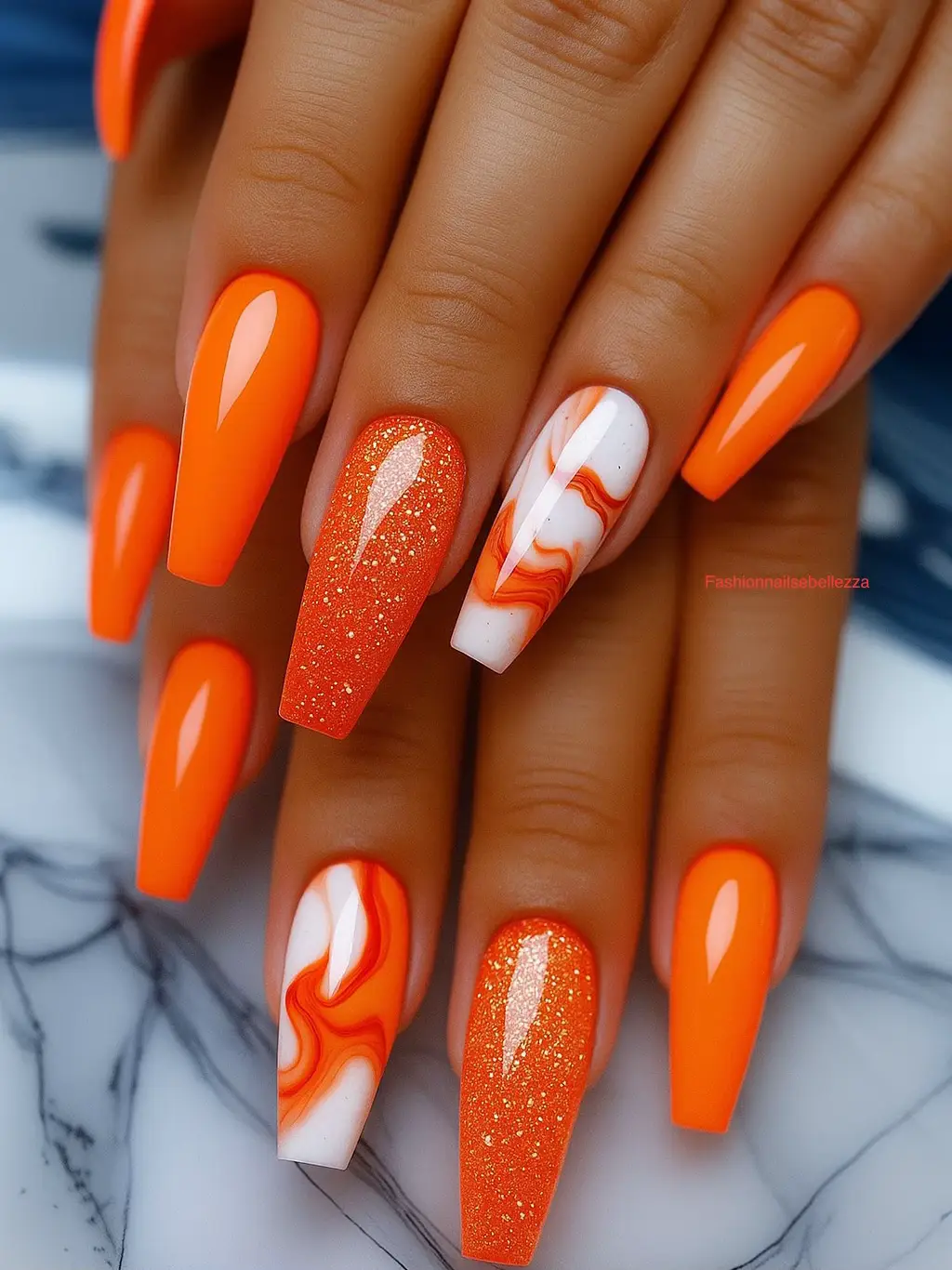 🎨 “Orange like the exploding summer!” ☀️🧡 #nailsnailsnails #nails #nailsideas #nailsoftiktok #nail #perte #NailsOfTheDay #neiperteee #nailsinspiration #tiktoknails #nailsideas #nailsorange #nailsfluo 
