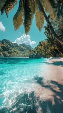 🌴 Dreaming of paradise? This hidden tropical beach is pure heaven on Earth 🌊✨ #VacationGoals  #BeachVibes  #TropicalParadise  #Wanderlust  #OceanEscape 