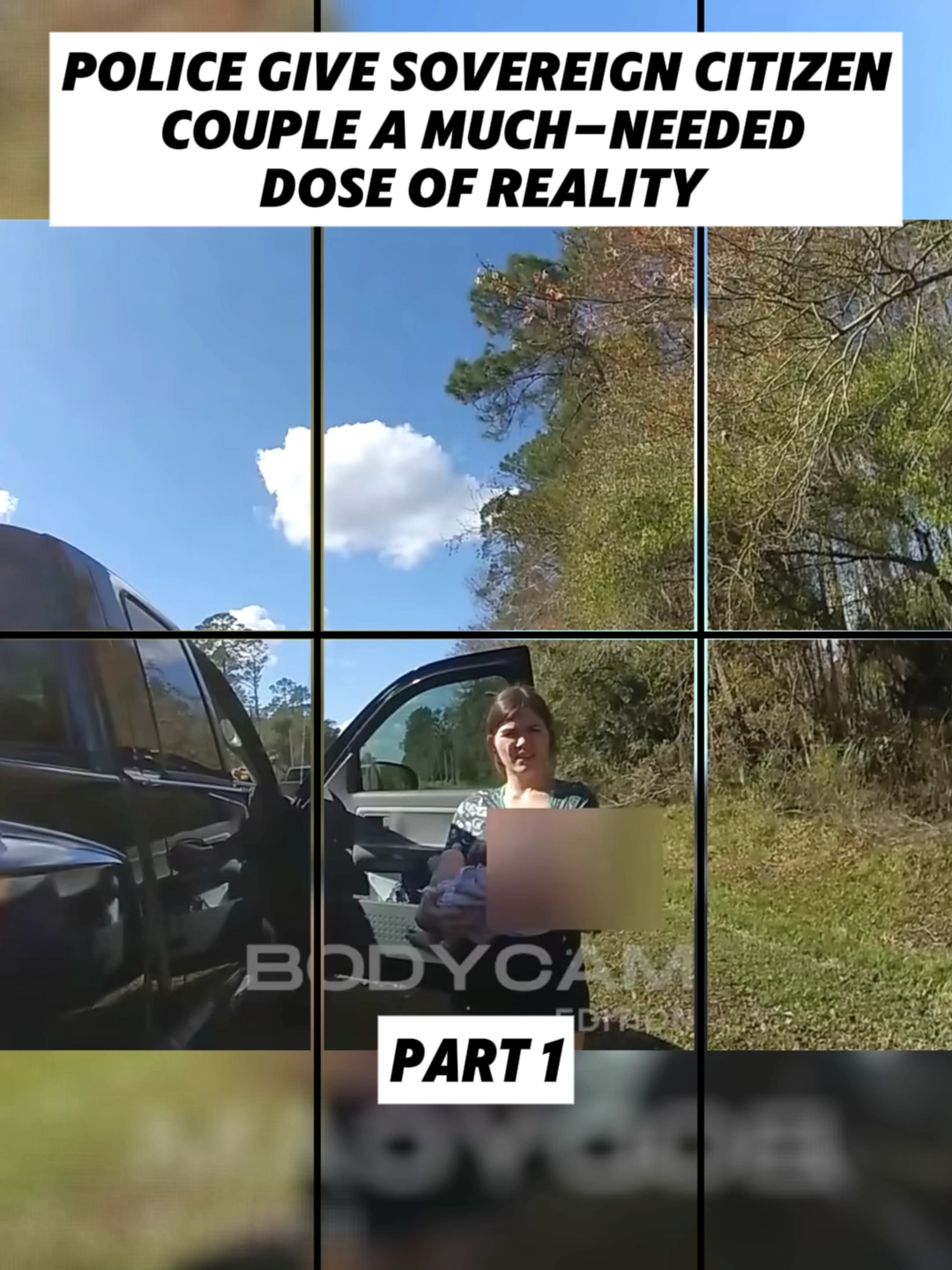 Police Give Sovereign Citizen Couple a Much-Needed Dose of Reality Part 1 #cops #copsoftiktok #policeofficer #familythings #mom #copstiktok