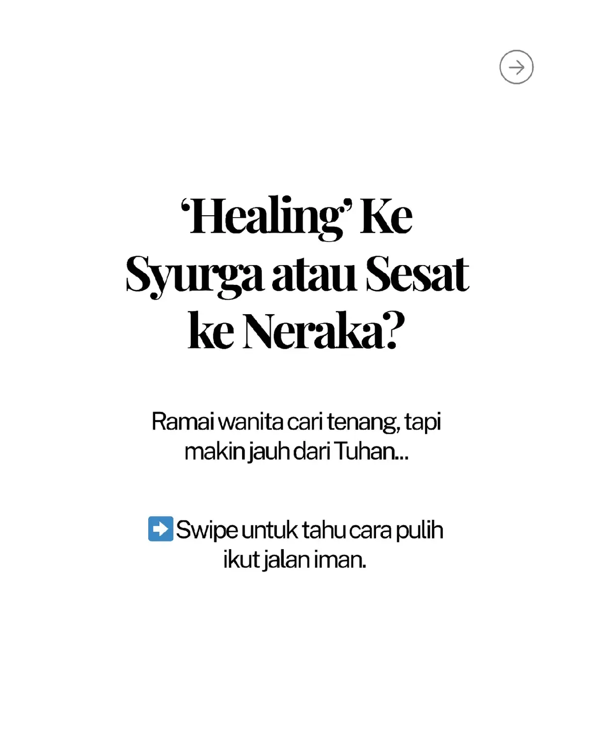 Tapi kembali kepada fitrah. Sujud. Zikir. Taubat. Di situlah tenangmu, di situlah sembuhmu. 💬 “Bukan semua healing itu menyembuhkan… Ada yang makin menjauh dari Tuhan.” 🕊️ Jom kenal erti healing sebenar – ikut jalan iman. #healing #muslimah #selfhealing #backtofitrah #wanitaisma 