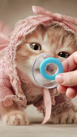 Yes, it’s AI. Your brain’s gonna glitch anyway 😳🍼 Just wait for the pacifier part 💀” 🎯 #aicat #fyp #cattok #digitalpet #UnrealButCute #viralai #toorealtobefake #meowverse #cutieoverload #tiktokpets #pacifier 