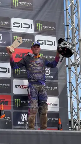 Disappointed but still a podium for @francarbonero29 🥉  He came back from almost last to P10 after first lap drama🚀 Disappointed not to be able to fight in front today after yesterday win but speed was good👊🏼 P3 OVERALL😁 #fy #fyp #motocross #budracing 