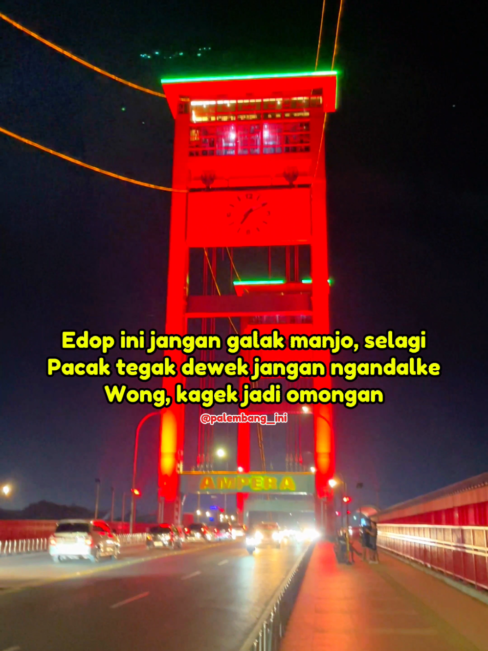 Cakmano menurut kamu lur? 🙄 #jembatanampera #palembang 