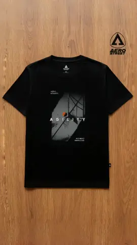 Aerostreet T Shirt Agility HItam kaos T-shirt AACAA #kaos #tshirt #fyp #viral #rekomendasi #OOTD #outfit 