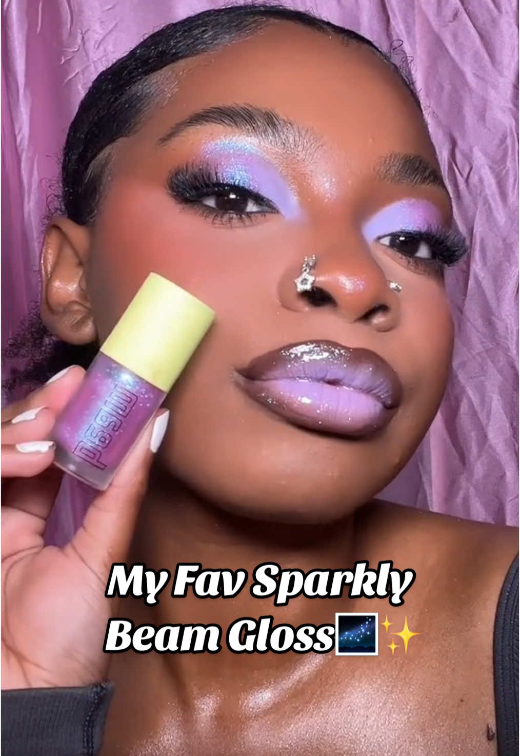 IRL is definitely that girl✨@Made by Mitchell @madebymitchell  #ashleecookk #beamgloss #lipgloss #madebymitchell #mbm #makeup #purpleglam #fyp #foryoupage #trending #sale #makeupmusthaves 