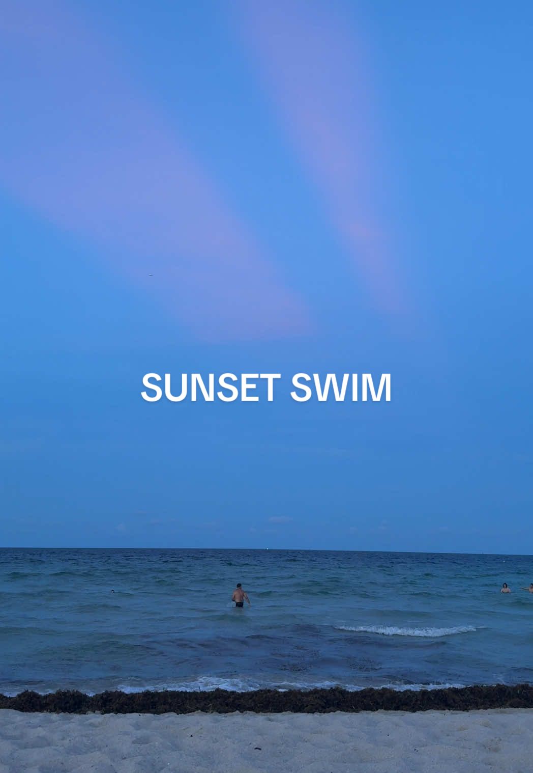 miami summer calls for a full moon / sunset dip 🌕 #sunsetswim #miami #Summer #fullmoon #ocean #beach 