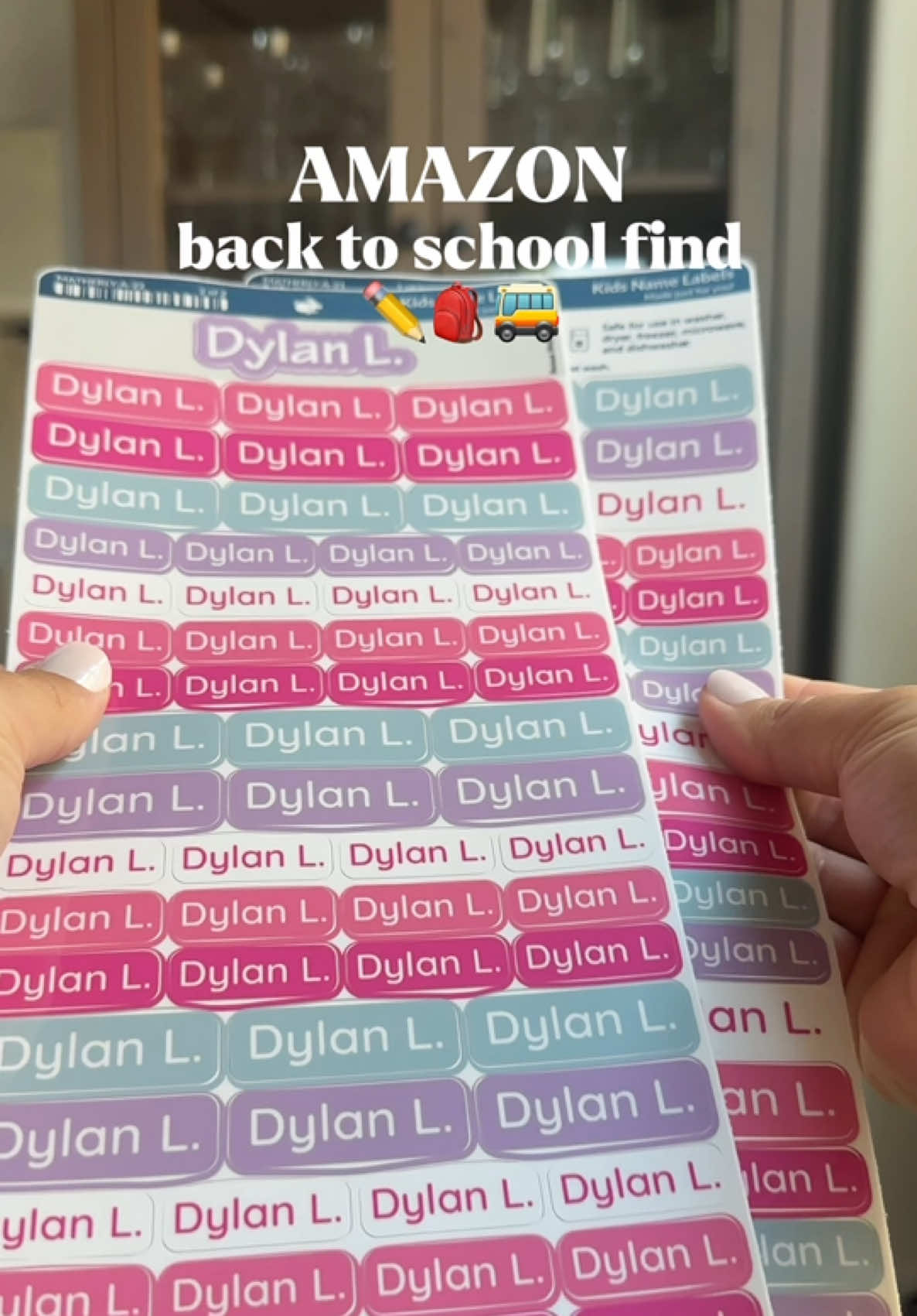 These personalized name labels are waterproof, dishwasher safe, and stay stuck through everything—bottles, jackets, lunchboxes, you name it. Custom with any name! I’ll have the saved in my storefront #amazonfinds #amazonbacktoschool #backtoschool #namelabels #preschooler #backtoschoolshopping #toddlerfinds #amazonfavs #youneedthis 