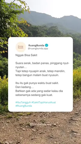 Ibu gak bisa sakit… karena semua butuh dia. Bahkan saat dia sendiri butuh istirahat. #SuaraIbu #CurhatIbu #IbuKuat #fyp 