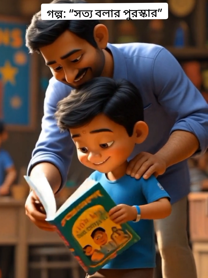 সত্য বলার সাহসিকতা 💬 |  🌟 শিক্ষণীয় গল্প: “সত্য বলার পুরস্কার” 🌟 একটি ছোট্ট ছেলে রাহুলের সত্য বলার সাহস কিভাবে তাকে এনে দিলো সম্মান আর পুরস্কার — তা নিয়েই এই এক মিনিটের হৃদয়ছোঁয়া অ্যানিমেটেড গল্প 🎬। 👦 চরিত্র: রাহুল – দুষ্টু হলেও একেবারে মিথ্যা বলে না! 🧑‍🏫 শিক্ষক – শাস্তির বদলে দিলেন পুরস্কার, কারণ সত্য বলার সাহস ছিল! --- ✅ এই গল্প থেকে শিশু কী শিখবে? 🔹 সত্য বলার গুরুত্ব 🔹 ভুল হলে স্বীকার করা উচিত 🔹 সাহসিকতা ও সততার পুরস্কার আছে --- 📚 Target Audience: শিশুদের জন্য উপযুক্ত ✅ পিতামাতা ও শিক্ষকদের জন্য শিক্ষামূলক ✅ স্কুল, মোরাল ক্লাস বা ঘরে বসে শেখার জন্য পারফেক্ট ✅ --- 📢 Don’t forget to LIKE 👍, SHARE 🔁 and SUBSCRIBE 🔔 for more moral stories! 📌 #BengaliMoralStory #KidsStory     #3Danimation  #BanglaCartoon #MoralShort #শিক্ষণীয়গল্প #3DCartoonBangla 