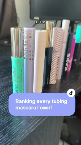 Every tubing mascara I own ranked from worst to best! Which one is your favourite?! #tubingmascara #mascara #ranked #rankedlist #hoodedeyes #fyp 