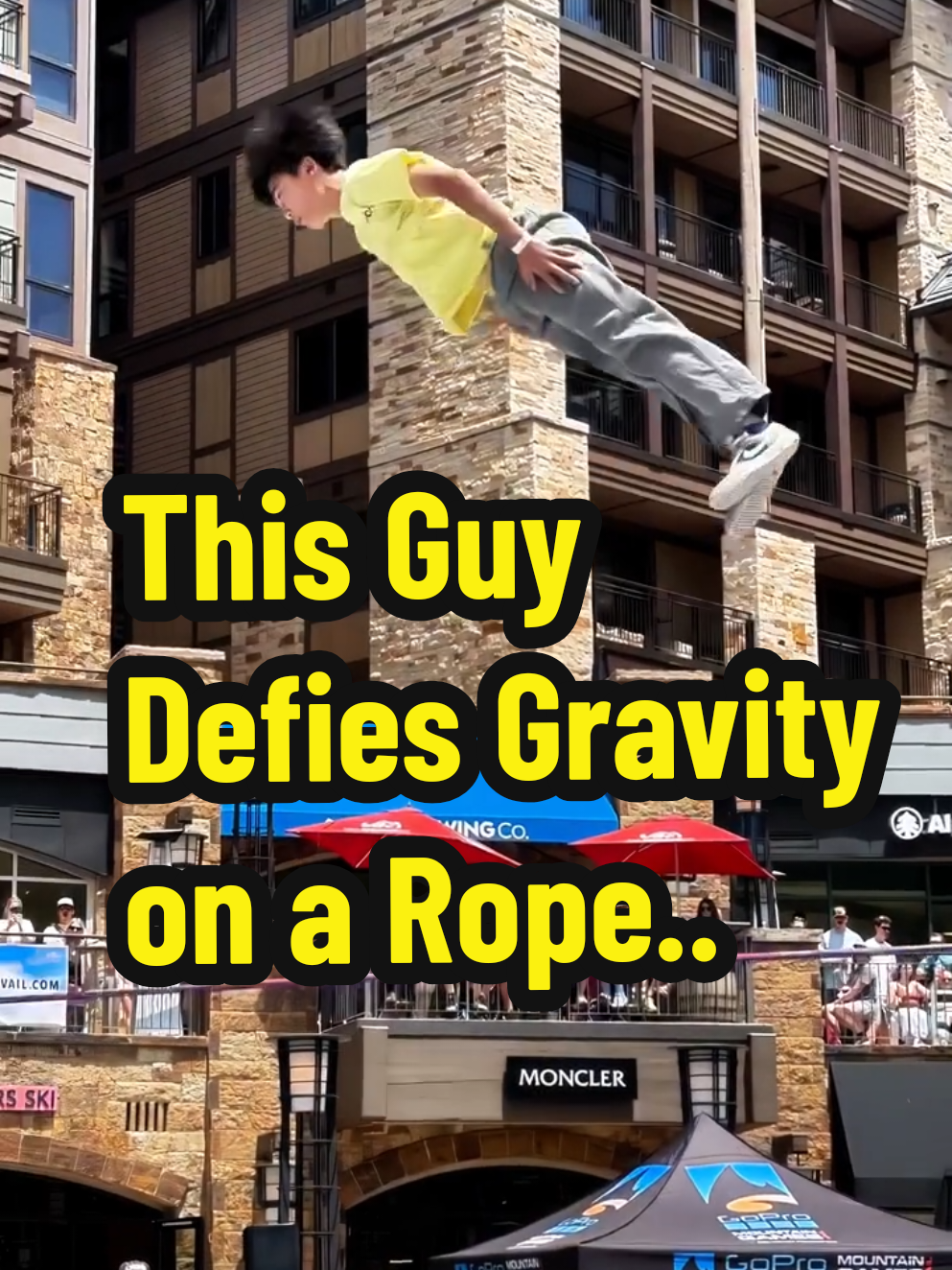 A young man performs an extraordinary acrobatic display on a tightrope, right in the middle of a public space. With flawless timing and total control, he jumps, flips, and balances with incredible precision, all without falling. The crowd watches in suspense and erupts in applause as he defies gravity with every move. This is not just a performance, it's a rare skill that takes years of practice, strength, and fearless determination. Prepare to be amazed by one of the most intense street performances you’ll ever see! ⚠️ Please note: These stunts are performed by a trained professional. Do NOT try this at home or without expert supervision. #TightropeStunt #ExtremeSkills #StreetPerformance #AcrobaticTalent #DoNotTryThis #EpicBalance