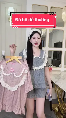 Đồ bộ dễ thương phối ren bèo hoạ tiết hoa nhí #review #champhan #champhanriview #thoitrangnu #dobo #dobodethuong #pijama 
