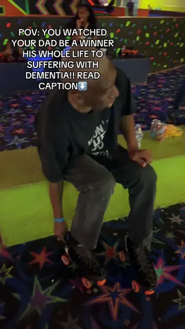 MY FATHER WAS A TRUCK DRIVER FOR 35 YEARS & OWNED HIS OWN TRUCKING COMPANY… GROWING UP MY DAD WAS AN ATHLETE & COMPETITOR… NO MATTER WAT GAME HE PLAYED HE ALWAYS WON… I DECIDED TO HAVE A FAMILY NIGHT WITH HIM & MY KIDS… HE COULDNT REMEMBER HOW TO SKATE SO I SUGGESTED THAT WE FIND SOME POOL TABLES BCUZ I KNOW HE USED TO BE THE BEST POOL PLAYER IN THE WORLD… WHEN HE SAW THE TABLE INITIALLY HE TOLD ME THAT HE DIDNT KNOW HOW TO PLAY… I ASKED MY SON TO HAND HIM A POOL STICK & WHEN MY DAD REACHED FOR THE CHALK & RACKED THEM BALLS I KNEW IT WAS A WRAP!!! HE WON ALL 3 GAMES… I HAVE WATCHED MY DAD OUT RUN OUT PLAY EVERYBODY MY WHOLE LIFE & TO SEE HIM PLAY LAST NIGHT SIZZLED MY SPIRIT… HE ALWAYS LOVED TO WIN & TALK NOISE.. SINCE THIS DISEASE HAS TAKEN OVER HIM HE HASNT BEEN THE SAME!!! BUT GOD AINT DONE WITH HIM YET!!!! #fyp #foryou #daddysgirl 