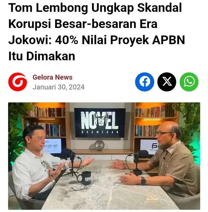 Menarik sekali bahwa @tomlembong pernah ungkap bahwa APBN era @jokowi itu dimakan 40 % lebih  Sekarang dia pulak jadi TSK #hukum #politik #tomlembong #apbn 