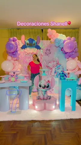 Celebrando los 7 añitos de la bella Catalina con sus personajes favoritos Stich y Ángela 🩵🩷 Gracias a la mamita por la confianza 🤩 Mamita complacida🥳🥳🥳 #stich #ohana #celebrar #fiestatematica #paratii 