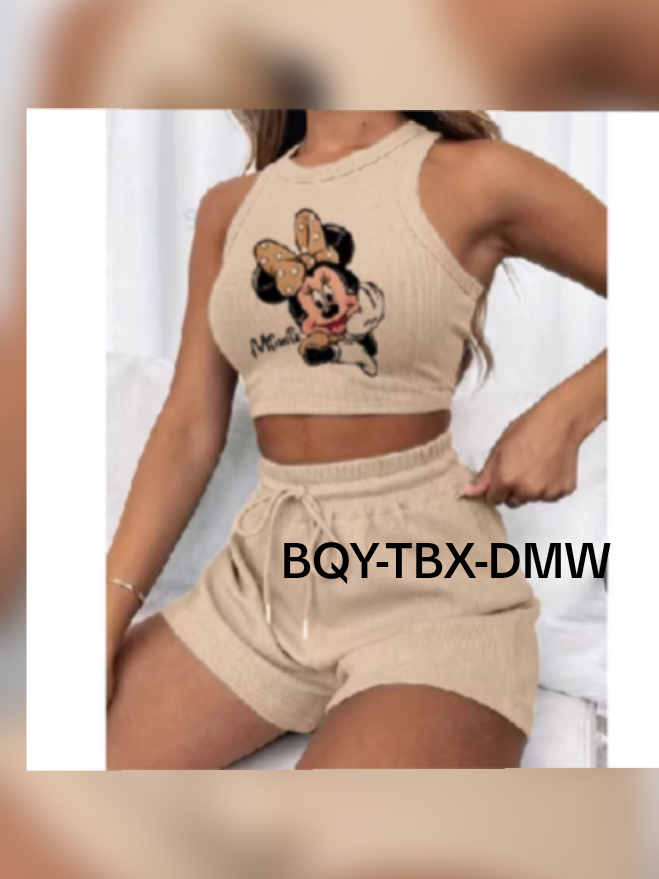 Dê uma olhada em Conjunto cropped e short canelado 3D Feminino.#conjuntofeminino #cropped.