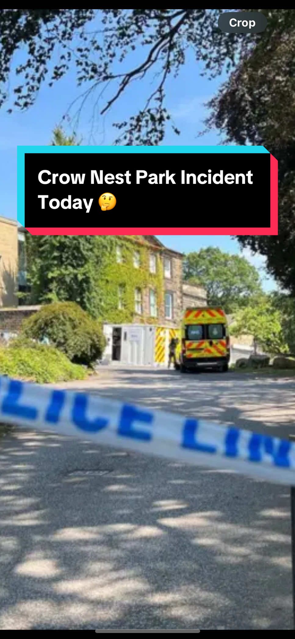 Crow Nest Park incident today 🤔 #dewsbury #westyorkshire #crownestpark #incident #news #breakingnews 